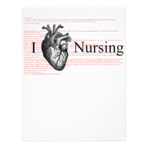 I Heart Nursing Personalized Letterhead