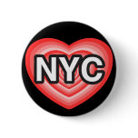 I heart NYC. I love NYC. New York City. I heart NY Buttons