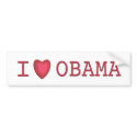 I Heart Obama Bumper Sticker bumper stickers