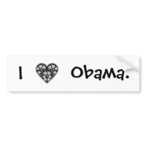 I "HEART" OBAMA! BUMPER STICKER