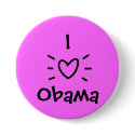 I "HEART" OBAMA! buttons