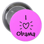 I "HEART" OBAMA! PINBACK BUTTONS