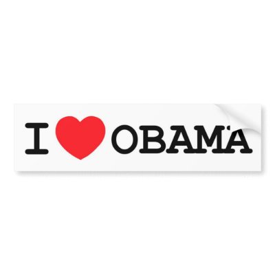 I Heart Obama Sticker Bumper Sticker