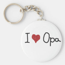 I Heart Opa Keychain