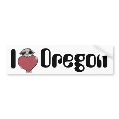 Heart Oregon Sticker