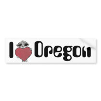 I Heart Oregon Alien bumper stickers