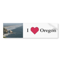 I Heart Oregon (Oregon Coast Rocks) bumper stickers