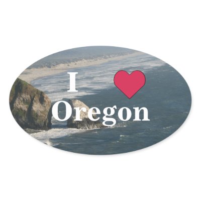 Heart Oregon Sticker