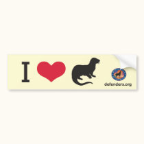 I Heart Otters bumper stickers