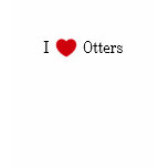 I heart Otters fitted t-shirts