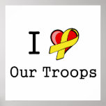 I Heart Our Troops Poster