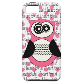 I heart Owls iphone 5 Case in Pink