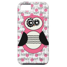 I heart Owls iphone 5 Case in Pink