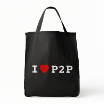 I heart P2P Canvas Bag