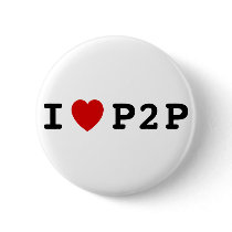I heart P2P Pinback Buttons