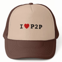 I heart P2P Trucker Hat