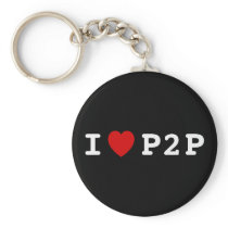 I heart P2P Key Chain