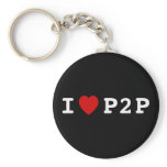 I heart P2P Key Chain