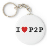 I heart P2P Keychains