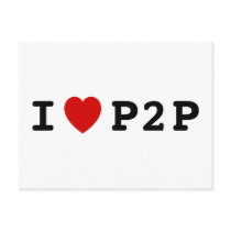 I heart P2P Post Card
