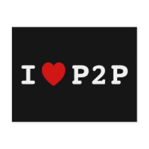 I heart P2P Post Card