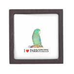 I "Heart" Parrotlets Premium Keepsake Boxes