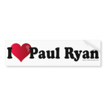 I Heart Paul Ryan Bumper Sticker -White bumper stickers