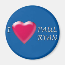 I Heart Paul Ryan Refrigerator Magnets