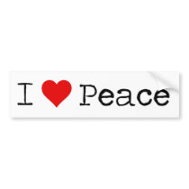 I Heart Peace Bumper Sticker bumper stickers