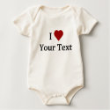I Heart (personalize) baby shirt