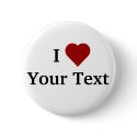 I Heart (personalize) button button