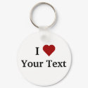 I Heart (personalize) keychain