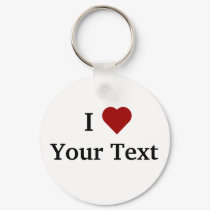 I Heart (personalize) keychain