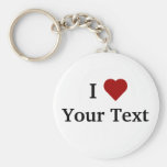 I Heart (personalize) keychain