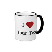 I Heart (personalize) mug