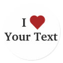 I Heart (personalize) stickers