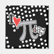 I heart Pi Day magnets