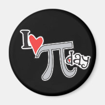 I heart Pi Day Magnets
