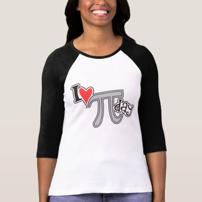I heart Pi Day TShirt - Cool Pi Apparel Gift