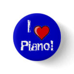 I heart Piano! Pinback Button