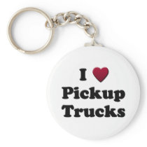 I Heart Pickup Trucks Key Chain