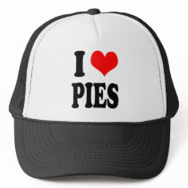 I HEART PIES hats