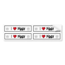 I Heart Piggy Bumper Sticker bumper stickers