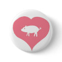 I Heart Pigs Pin buttons by SaraMonster I Heart Pigs Pin buttons