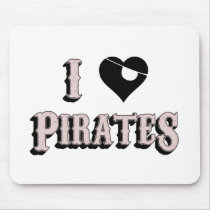 i heart pirates mousepads
