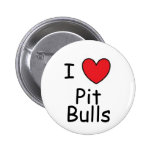I Heart Pit Bulls buttons