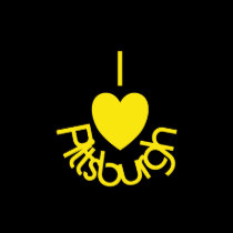 I Heart Pittsburgh Poster - Black 'n Gold posters