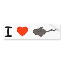 I Heart Plecostomuses Bumper Sticker bumper stickers