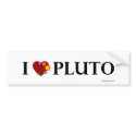 I heart Pluto bumper stickers