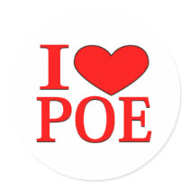 I Heart Poe Round Sticker